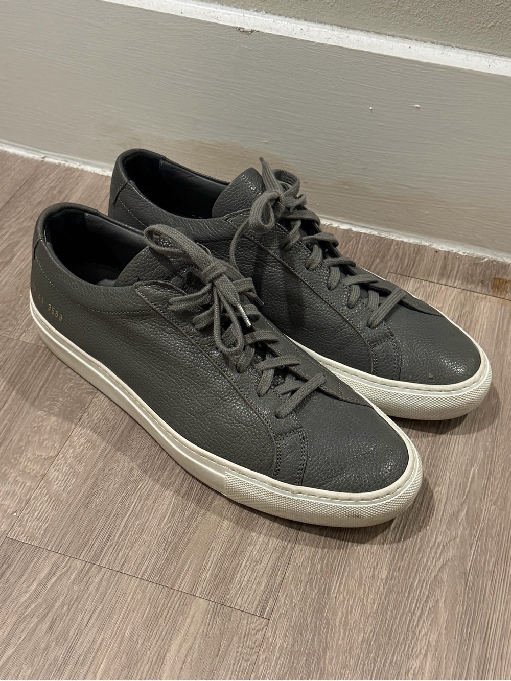 Common Projects Size EU 41 US 8 Men’s Achilles Original Gray Leather Sneakers